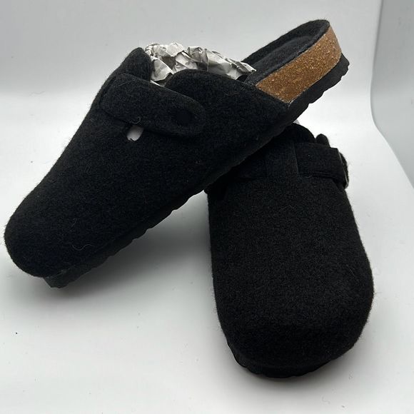 CUSHIONAIRE Womens Clog 7 BLACK WOOL - Picture 7 of 7